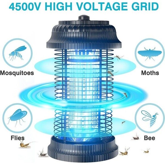 PALONE Bug Zapper 20W 4500V Mosquito Zapper Indoor Electric Bug Zapper Outdoor, - Picture 3 of 8